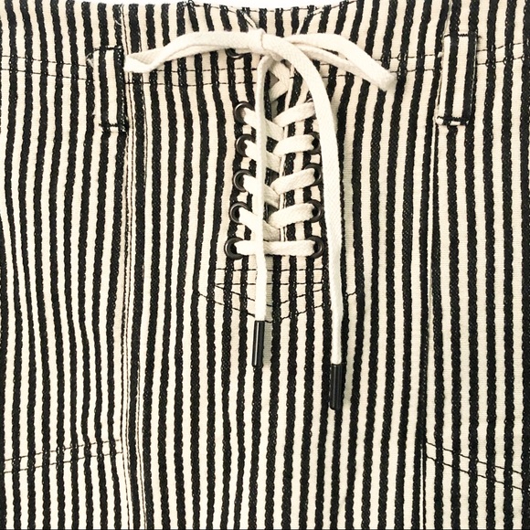 Madewell Striped Lace-Up Skirt (O) - Picture 3 of 9